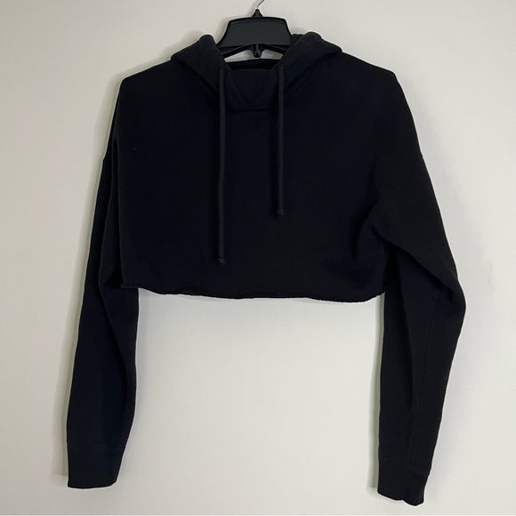 Hollister Crop Hoodie - Small, Black - Picture 7 of 9